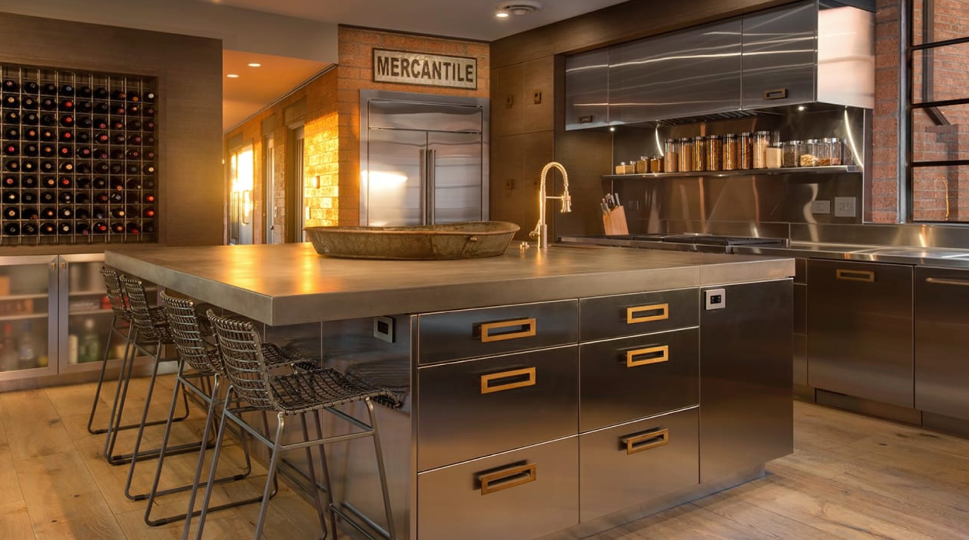 SubZero Refrigerator in a kitchen